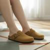 image:imageCUSHIONAIRE Hana  Genuine Leather Suede Classic Clog Womens Shoes  Slip On Mule Comfortable Shoes for WomenCamel