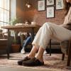 image:imageCUSHIONAIRE Hana  Genuine Leather Suede Classic Clog Womens Shoes  Slip On Mule Comfortable Shoes for WomenChocolate