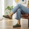 image:imageCUSHIONAIRE Hana  Genuine Leather Suede Classic Clog Womens Shoes  Slip On Mule Comfortable Shoes for WomenKhaki