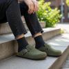 image:imageCUSHIONAIRE Hana  Genuine Leather Suede Classic Clog Womens Shoes  Slip On Mule Comfortable Shoes for WomenKhaki