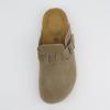 image:imageCUSHIONAIRE Hana  Genuine Leather Suede Classic Clog Womens Shoes  Slip On Mule Comfortable Shoes for WomenMoss