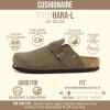 image:imageCUSHIONAIRE Hana  Genuine Leather Suede Classic Clog Womens Shoes  Slip On Mule Comfortable Shoes for WomenMoss