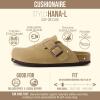 image:imageCUSHIONAIRE Hana  Genuine Leather Suede Classic Clog Womens Shoes  Slip On Mule Comfortable Shoes for WomenSand