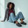 image:imageCUSHIONAIRE Hana Womens Clogs  Comfortable Vegan Suede Clogs for Women  Slip On Potato Shoes with Cork Footbed amp Arch Support  Memory Foam Wide Widths AvailableCharcoal Wool
