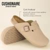 image:imageCUSHIONAIRE Hana Womens Clogs  Comfortable Vegan Suede Clogs for Women  Slip On Potato Shoes with Cork Footbed amp Arch Support  Memory Foam Wide Widths AvailableSand Vegan Suede