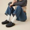 image:imageCUSHIONAIRE Hana Womens Clogs  Comfortable Vegan Suede Clogs for Women  Slip On Potato Shoes with Cork Footbed amp Arch Support  Memory Foam Wide Widths AvailableCharcoal Wool