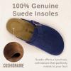 image:imageCUSHIONAIRE Hana Womens Clogs  Comfortable Vegan Suede Clogs for Women  Slip On Potato Shoes with Cork Footbed amp Arch Support  Memory Foam Wide Widths AvailableDark Denim