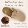 image:imageCUSHIONAIRE Hana Womens Clogs  Comfortable Vegan Suede Clogs for Women  Slip On Potato Shoes with Cork Footbed amp Arch Support  Memory Foam Wide Widths AvailableTaupe Corduroy
