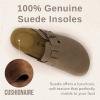 image:imageCUSHIONAIRE Hana Womens Clogs  Comfortable Vegan Suede Clogs for Women  Slip On Potato Shoes with Cork Footbed amp Arch Support  Memory Foam Wide Widths AvailableBrown