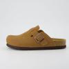 image:imageCUSHIONAIRE Hana Womens Clogs  Comfortable Vegan Suede Clogs for Women  Slip On Potato Shoes with Cork Footbed amp Arch Support  Memory Foam Wide Widths AvailableTan Vegan Suede