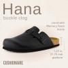image:imageCUSHIONAIRE Hana Womens Clogs  Comfortable Vegan Suede Clogs for Women  Slip On Potato Shoes with Cork Footbed amp Arch Support  Memory Foam Wide Widths AvailableBlack