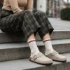 image:imageCUSHIONAIRE Hana Womens Clogs  Comfortable Vegan Suede Clogs for Women  Slip On Potato Shoes with Cork Footbed amp Arch Support  Memory Foam Wide Widths AvailableStone