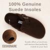 image:imageCUSHIONAIRE Hana Womens Clogs  Comfortable Vegan Suede Clogs for Women  Slip On Potato Shoes with Cork Footbed amp Arch Support  Memory Foam Wide Widths AvailableBrown Wool