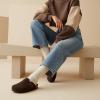 image:imageCUSHIONAIRE Hana Womens Clogs  Comfortable Vegan Suede Clogs for Women  Slip On Potato Shoes with Cork Footbed amp Arch Support  Memory Foam Wide Widths AvailableBrown Wool
