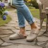 image:imageCUSHIONAIRE Hana Womens Clogs  Comfortable Vegan Suede Clogs for Women  Slip On Potato Shoes with Cork Footbed amp Arch Support  Memory Foam Wide Widths AvailableSand Wool