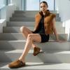 image:imageCUSHIONAIRE Hana Womens Clogs  Comfortable Vegan Suede Clogs for Women  Slip On Potato Shoes with Cork Footbed amp Arch Support  Memory Foam Wide Widths AvailableTan Corduroy