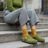 image:imageCUSHIONAIRE Hana Womens Clogs  Comfortable Vegan Suede Clogs for Women  Slip On Potato Shoes with Cork Footbed amp Arch Support  Memory Foam Wide Widths AvailableKhaki Corduroy