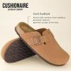 image:imageCUSHIONAIRE Hana Womens Clogs  Comfortable Vegan Suede Clogs for Women  Slip On Potato Shoes with Cork Footbed amp Arch Support  Memory Foam Wide Widths AvailableTan Vegan Suede