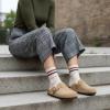 image:imageCUSHIONAIRE Hana Womens Clogs  Comfortable Vegan Suede Clogs for Women  Slip On Potato Shoes with Cork Footbed amp Arch Support  Memory Foam Wide Widths AvailableTaupe Corduroy