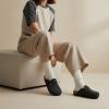 image:imageCUSHIONAIRE Hana Womens Clogs  Comfortable Vegan Suede Clogs for Women  Slip On Potato Shoes with Cork Footbed amp Arch Support  Memory Foam Wide Widths AvailableCharcoal Wool
