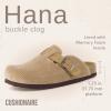 image:imageCUSHIONAIRE Hana Womens Clogs  Comfortable Vegan Suede Clogs for Women  Slip On Potato Shoes with Cork Footbed amp Arch Support  Memory Foam Wide Widths AvailableTaupe Corduroy