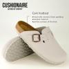 image:imageCUSHIONAIRE Hana Womens Clogs  Comfortable Vegan Suede Clogs for Women  Slip On Potato Shoes with Cork Footbed amp Arch Support  Memory Foam Wide Widths AvailableIvory Vegan Suede