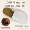 image:imageCUSHIONAIRE Hana Womens Clogs  Comfortable Vegan Suede Clogs for Women  Slip On Potato Shoes with Cork Footbed amp Arch Support  Memory Foam Wide Widths AvailableWhite