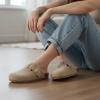 image:imageCUSHIONAIRE Hana Womens Clogs  Comfortable Vegan Suede Clogs for Women  Slip On Potato Shoes with Cork Footbed amp Arch Support  Memory Foam Wide Widths AvailableSand Wool