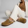 image:imageCUSHIONAIRE Haven Genuine Leather Clogs for Women  Faux Fur Lined SlipOn Womens Shoes with Cork Footbed and Adjustable BuckleCamel