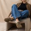 image:imageCUSHIONAIRE Haven Genuine Leather Clogs for Women  Faux Fur Lined SlipOn Womens Shoes with Cork Footbed and Adjustable BuckleDark Taupe