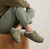 image:imageCUSHIONAIRE Haven Genuine Leather Clogs for Women  Faux Fur Lined SlipOn Womens Shoes with Cork Footbed and Adjustable BuckleKhaki