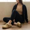image:imageCUSHIONAIRE Haven Genuine Leather Clogs for Women  Faux Fur Lined SlipOn Womens Shoes with Cork Footbed and Adjustable BuckleSand
