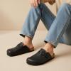 image:imageCUSHIONAIRE Haze Mens Clogs  Comfortable SlipOn Clogs for Men with Arch Support and Cork Suede Footbed  Perfect Potato Shoes for Indoor amp Outdoor UseBlack Nappa
