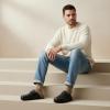 image:imageCUSHIONAIRE Haze Mens Clogs  Comfortable SlipOn Clogs for Men with Arch Support and Cork Suede Footbed  Perfect Potato Shoes for Indoor amp Outdoor UseBlack Nappa