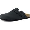 image:imageCUSHIONAIRE Haze Mens Clogs  Comfortable SlipOn Clogs for Men with Arch Support and Cork Suede Footbed  Perfect Potato Shoes for Indoor amp Outdoor UseBlack