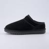 image:imageCUSHIONAIRE Hilo3 Cozy Suede Womens Slippers Soft Faux Fur Lined Slip On House Shoes for Women with Cushioned Memory FoamBlack 2