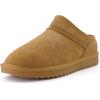 image:imageCUSHIONAIRE Hilo3 Cozy Suede Womens Slippers Soft Faux Fur Lined Slip On House Shoes for Women with Cushioned Memory FoamChestnut 2