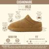 image:imageCUSHIONAIRE Hilo3 Cozy Suede Womens Slippers Soft Faux Fur Lined Slip On House Shoes for Women with Cushioned Memory FoamChestnut 2