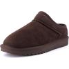image:imageCUSHIONAIRE Hilo3 Cozy Suede Womens Slippers Soft Faux Fur Lined Slip On House Shoes for Women with Cushioned Memory FoamChocolate 2