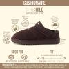 image:imageCUSHIONAIRE Hilo3 Cozy Suede Womens Slippers Soft Faux Fur Lined Slip On House Shoes for Women with Cushioned Memory FoamChocolate 2