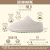 image:imageCUSHIONAIRE Hilo3 Cozy Suede Womens Slippers Soft Faux Fur Lined Slip On House Shoes for Women with Cushioned Memory FoamOff White 2