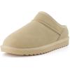 image:imageCUSHIONAIRE Hilo3 Cozy Suede Womens Slippers Soft Faux Fur Lined Slip On House Shoes for Women with Cushioned Memory FoamSand 2