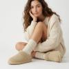image:imageCUSHIONAIRE Hilo3 Cozy Suede Womens Slippers Soft Faux Fur Lined Slip On House Shoes for Women with Cushioned Memory FoamSand 2