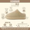 image:imageCUSHIONAIRE Hilo3 Cozy Suede Womens Slippers Soft Faux Fur Lined Slip On House Shoes for Women with Cushioned Memory FoamSand 2