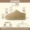 image:imageCUSHIONAIRE Hilo3 Cozy Suede Womens Slippers Soft Faux Fur Lined Slip On House Shoes for Women with Cushioned Memory FoamSand Breeze Genuine Suede