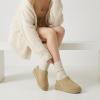 image:imageCUSHIONAIRE Hilo3 Cozy Suede Womens Slippers Soft Faux Fur Lined Slip On House Shoes for Women with Cushioned Memory FoamSand Breeze Genuine Suede