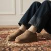 image:imageCUSHIONAIRE Hilo3 Cozy Suede Womens Slippers Soft Faux Fur Lined Slip On House Shoes for Women with Cushioned Memory FoamTaupe Earth Genuine Suede