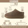 image:imageCUSHIONAIRE Hilo3 Cozy Suede Womens Slippers Soft Faux Fur Lined Slip On House Shoes for Women with Cushioned Memory FoamTaupe Earth Genuine Suede