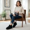 image:imageCUSHIONAIRE Hip3 Genuine Suede Leather Ankle Boots for Women  Pull On Cozy Faux Fur Boots Womens Shoes with Comfortable Memory FoamBlack Genuine Suede