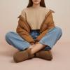 image:imageCUSHIONAIRE Hip3 Genuine Suede Leather Ankle Boots for Women  Pull On Cozy Faux Fur Boots Womens Shoes with Comfortable Memory FoamBrown Genuine Suede